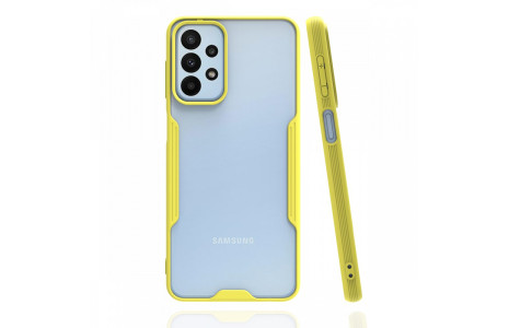 Newface Samsung Galaxy A23 4G Kılıf Platin Silikon - Sarı