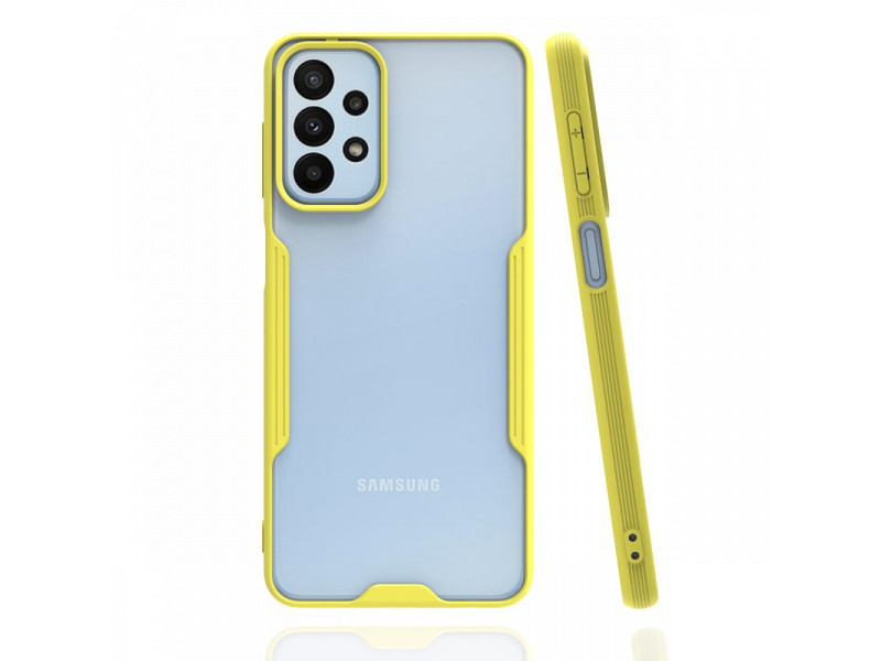 Newface Samsung Galaxy A23 4G Kılıf Platin Silikon - Sarı