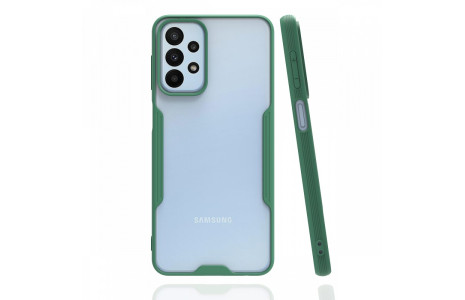 Newface Samsung Galaxy A23 4G Kılıf Platin Silikon - Yeşil