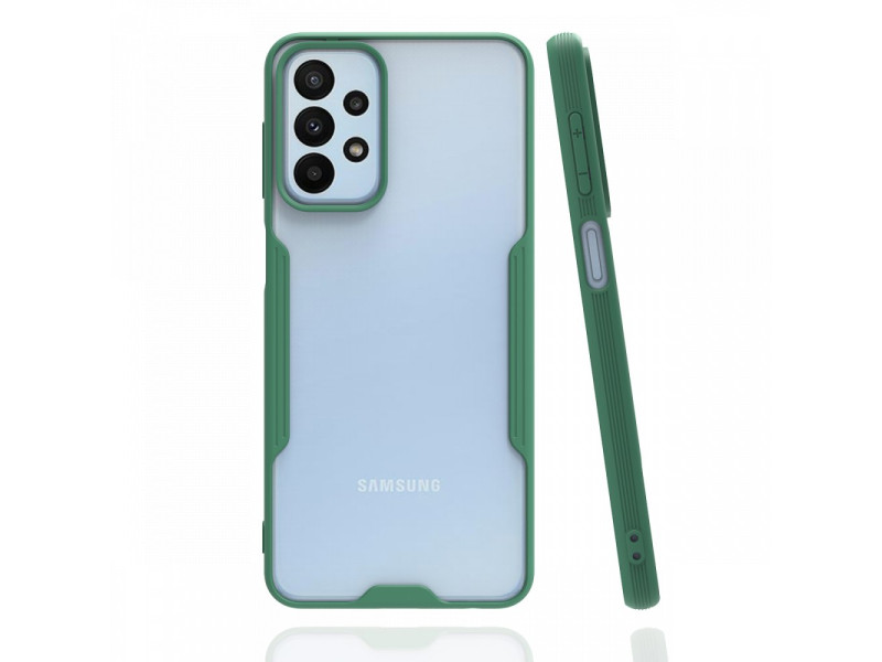 Newface Samsung Galaxy A23 4G Kılıf Platin Silikon - Yeşil