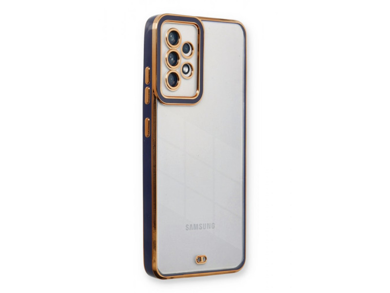 Newface Samsung Galaxy A52 Kılıf Liva Lens Silikon - Mavi
