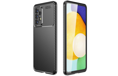 Newface Samsung Galaxy A33 5G Kılıf Focus Karbon Silikon - Siyah