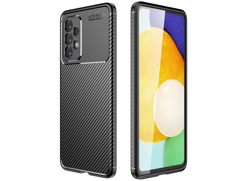 Newface Samsung Galaxy A33 5G Kılıf Focus Karbon Silikon - Siyah