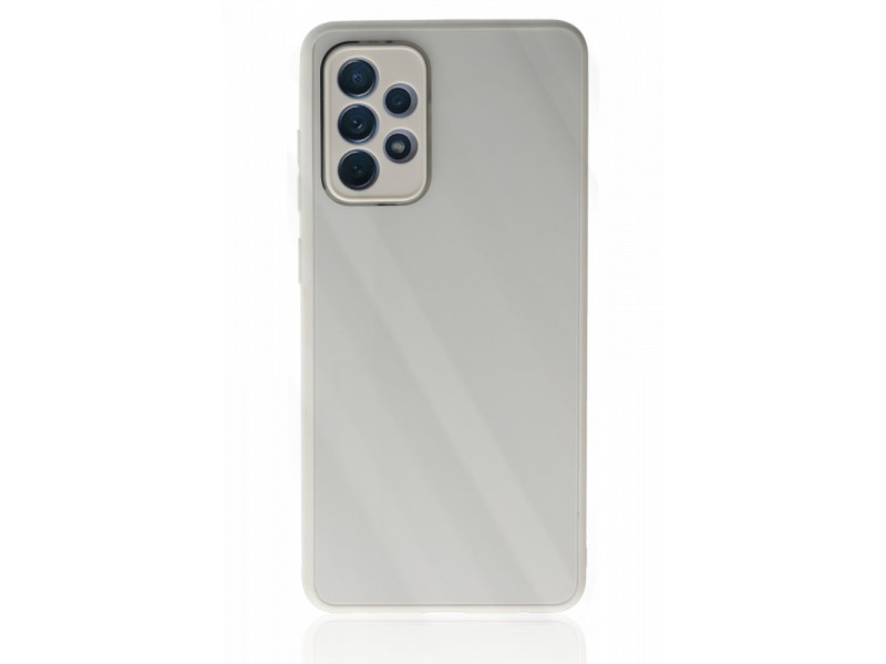 Newface Samsung Galaxy A33 5G Kılıf Glass Kapak - Beyaz