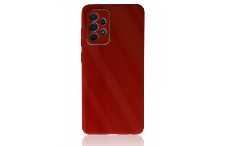 Newface Samsung Galaxy A33 5G Kılıf Glass Kapak - Bordo