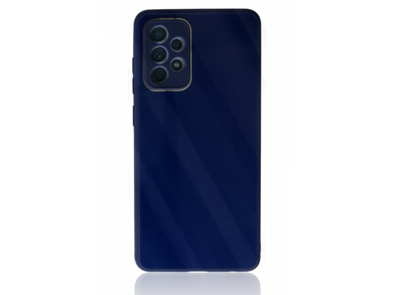 Newface Samsung Galaxy A33 5G Kılıf Glass Kapak - Lacivert
