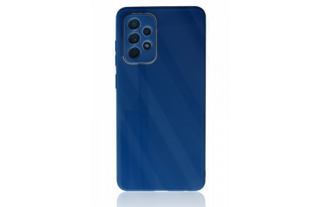 Newface Samsung Galaxy A33 5G Kılıf Glass Kapak - Mavi
