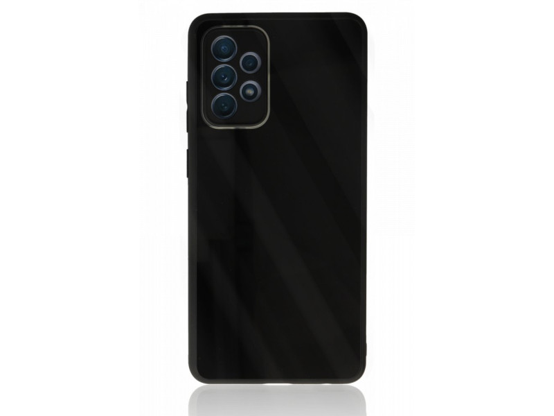 Newface Samsung Galaxy A33 5G Kılıf Glass Kapak - Siyah