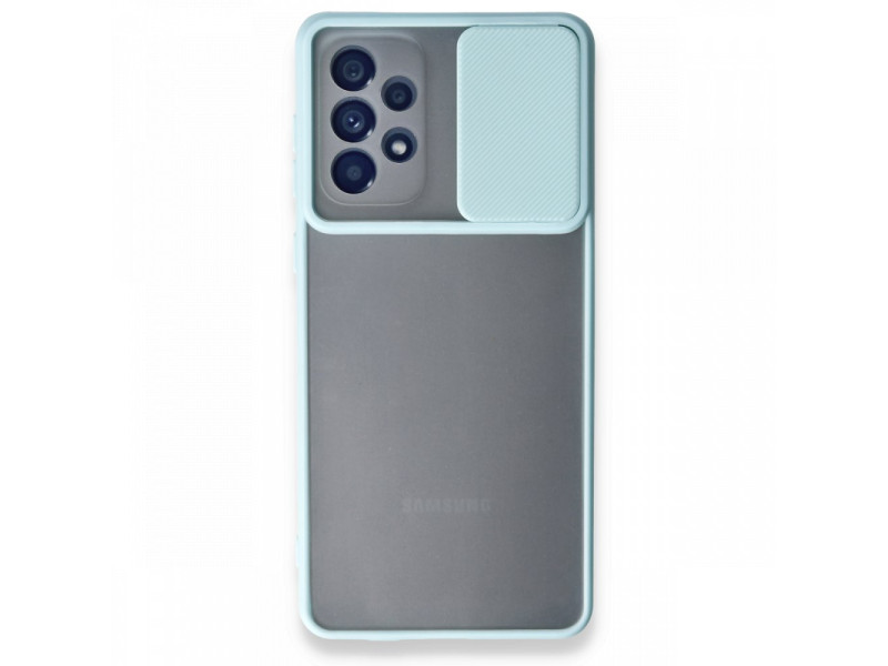 Newface Samsung Galaxy A33 5G Kılıf Palm Buzlu Kamera Sürgülü Silikon - Turkuaz