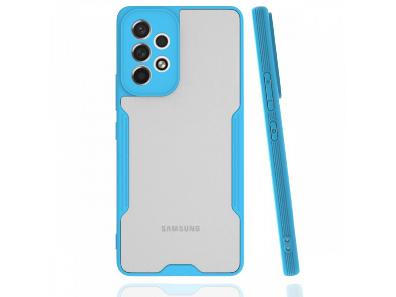 Newface Samsung Galaxy A33 5G Kılıf Platin Silikon - Mavi