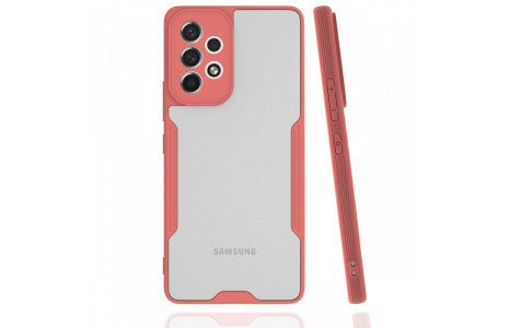 Newface Samsung Galaxy A33 5G Kılıf Platin Silikon - Pembe