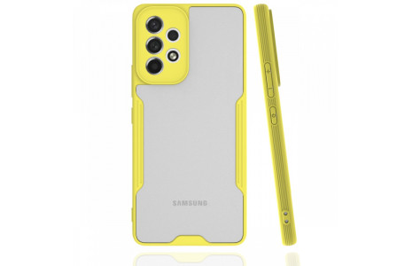 Newface Samsung Galaxy A33 5G Kılıf Platin Silikon - Sarı