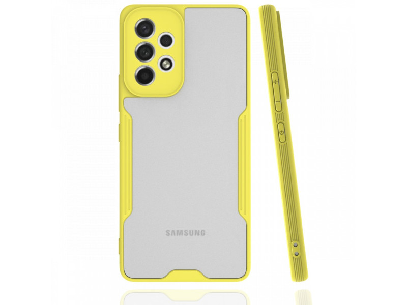 Newface Samsung Galaxy A33 5G Kılıf Platin Silikon - Sarı