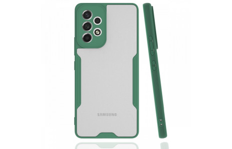 Newface Samsung Galaxy A33 5G Kılıf Platin Silikon - Yeşil