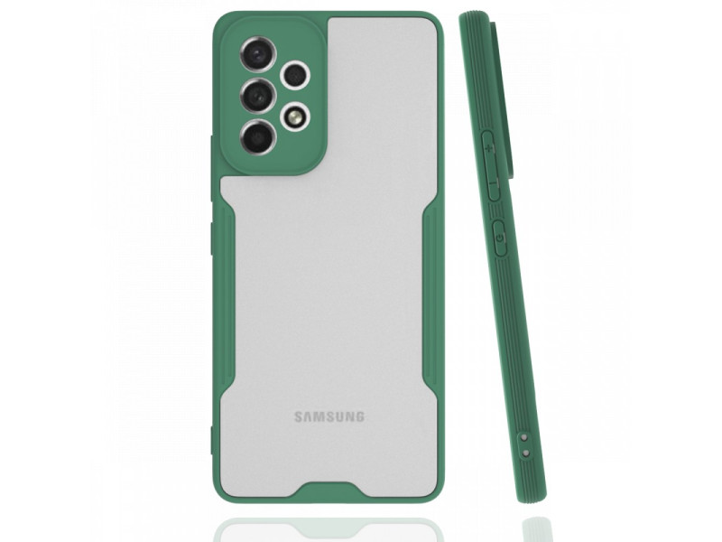 Newface Samsung Galaxy A33 5G Kılıf Platin Silikon - Yeşil