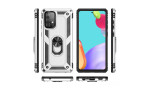 Newface Samsung Galaxy A33 5G Kılıf Sofya Yüzüklü Silikon Kapak - Gümüş