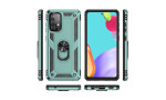Newface Samsung Galaxy A33 5G Kılıf Sofya Yüzüklü Silikon Kapak - Yeşil