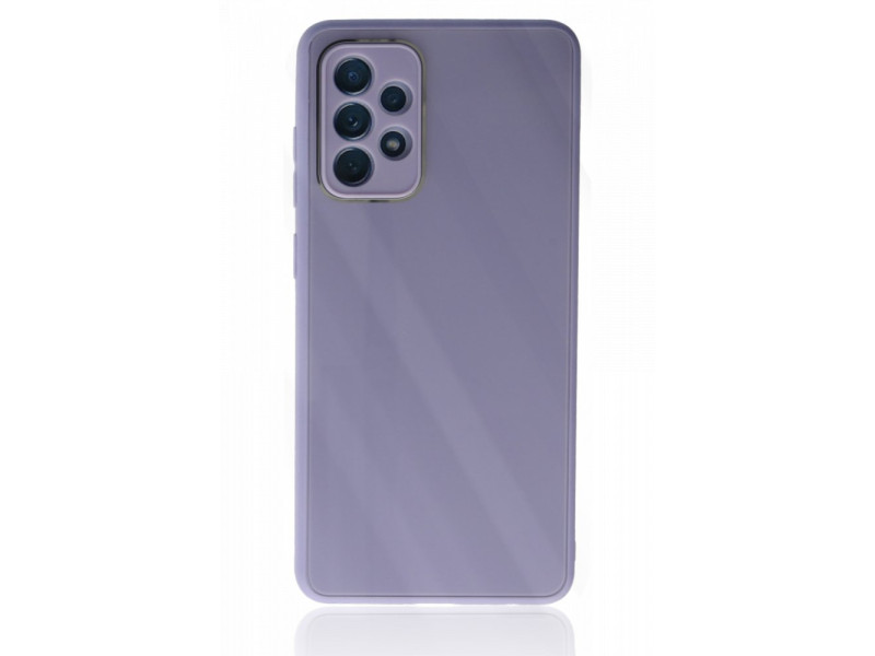 Newface Samsung Galaxy A53 5G Kılıf Glass Kapak - Lila