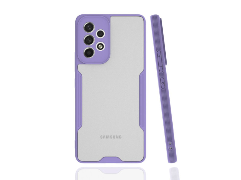 Newface Samsung Galaxy A53 5G Kılıf Platin Silikon - Lila