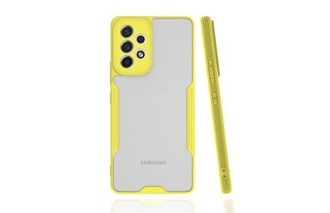 Newface Samsung Galaxy A53 5G Kılıf Platin Silikon - Sarı