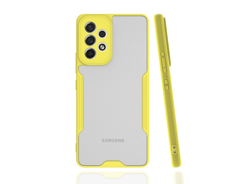 Newface Samsung Galaxy A53 5G Kılıf Platin Silikon - Sarı