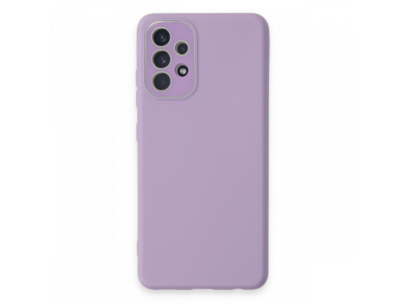 Newface Samsung Galaxy A72 Kılıf Lansman Glass Kapak - Lila