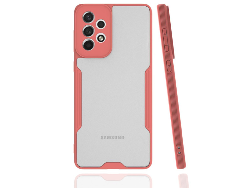 Newface Samsung Galaxy A73 5G Kılıf Platin Silikon - Pembe