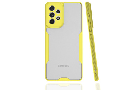 Newface Samsung Galaxy A73 5G Kılıf Platin Silikon - Sarı