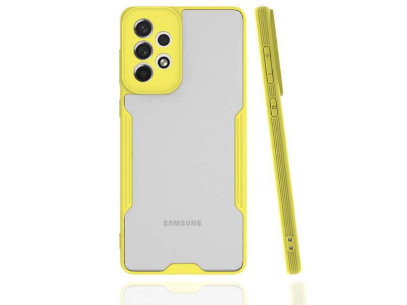 Newface Samsung Galaxy A73 5G Kılıf Platin Silikon - Sarı