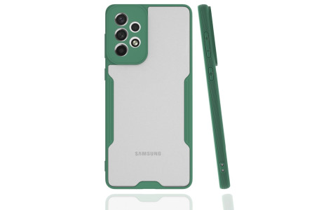 Newface Samsung Galaxy A73 5G Kılıf Platin Silikon - Yeşil