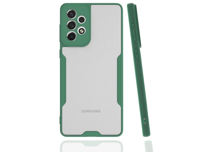 Newface Samsung Galaxy A73 5G Kılıf Platin Silikon - Yeşil