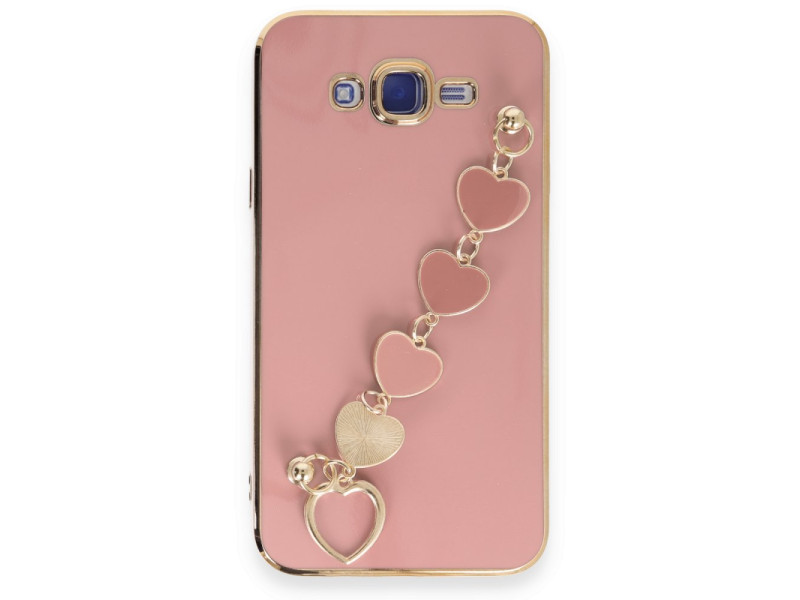 Newface Samsung Galaxy J7 Kılıf Esila Silikon - Pudra