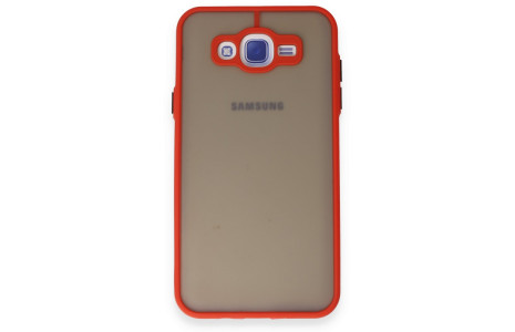Newface Samsung Galaxy J7 Kılıf Montreal Silikon Kapak - Kırmızı