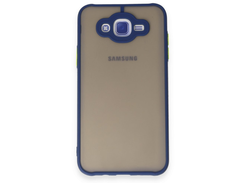 Newface Samsung Galaxy J7 Kılıf Montreal Silikon Kapak - Lacivert