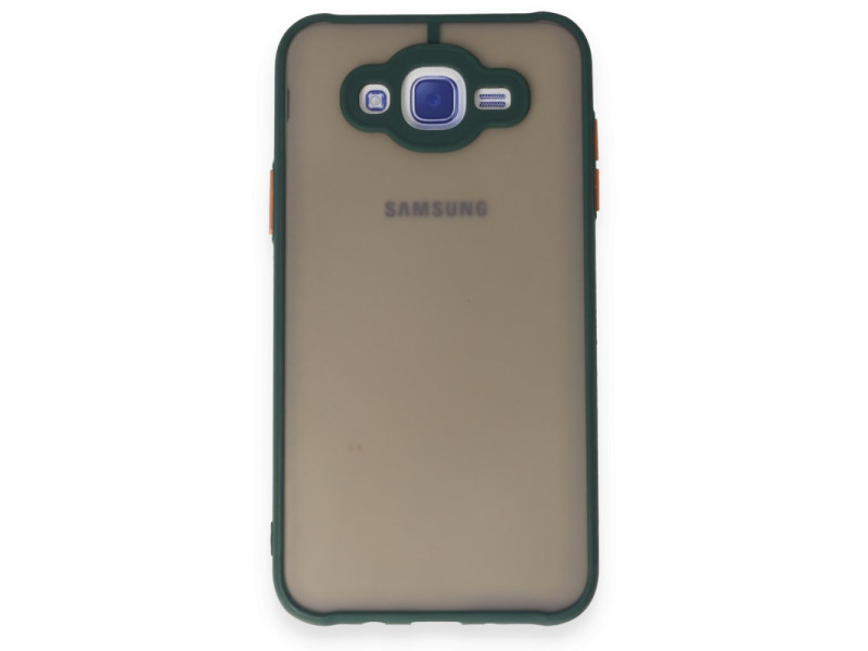 Newface Samsung Galaxy J7 Kılıf Montreal Silikon Kapak - Yeşil