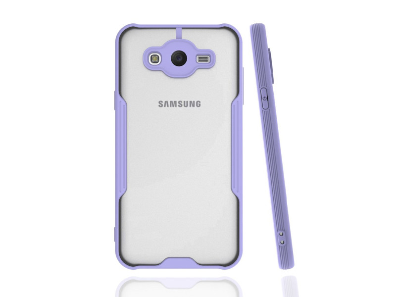 Newface Samsung Galaxy J7 Kılıf Platin Silikon - Lila