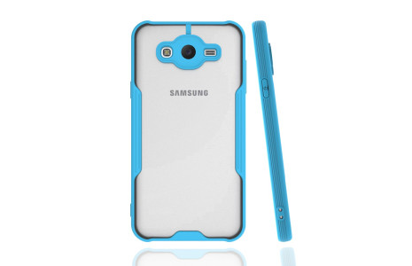 Newface Samsung Galaxy J7 Kılıf Platin Silikon - Mavi