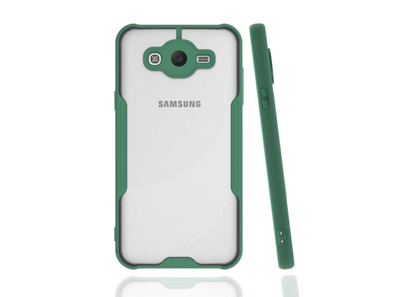Newface Samsung Galaxy J7 Kılıf Platin Silikon - Yeşil