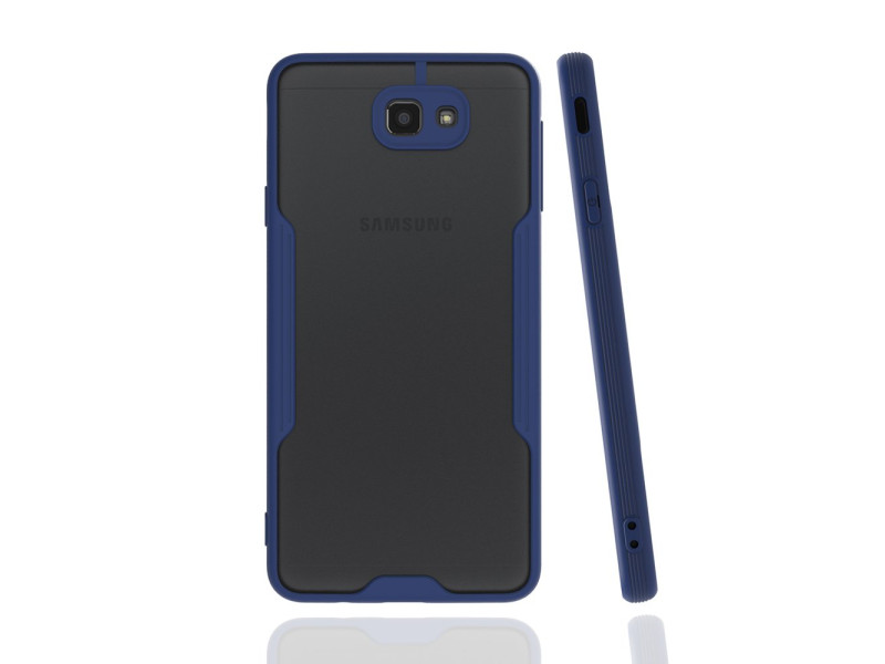 Newface Samsung Galaxy J7 Prime Kılıf Platin Silikon - Lacivert