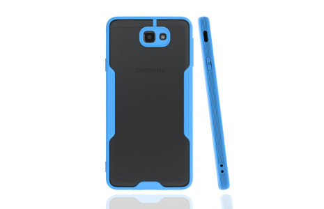 Newface Samsung Galaxy J7 Prime Kılıf Platin Silikon - Mavi