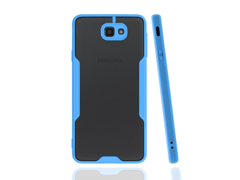Newface Samsung Galaxy J7 Prime Kılıf Platin Silikon - Mavi
