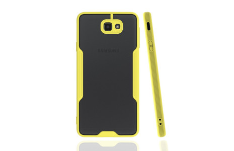 Newface Samsung Galaxy J7 Prime Kılıf Platin Silikon - Sarı