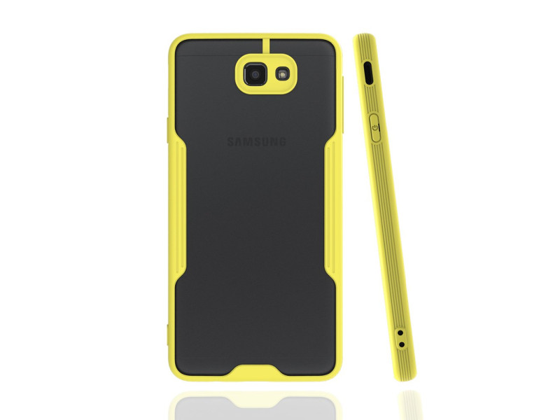 Newface Samsung Galaxy J7 Prime Kılıf Platin Silikon - Sarı