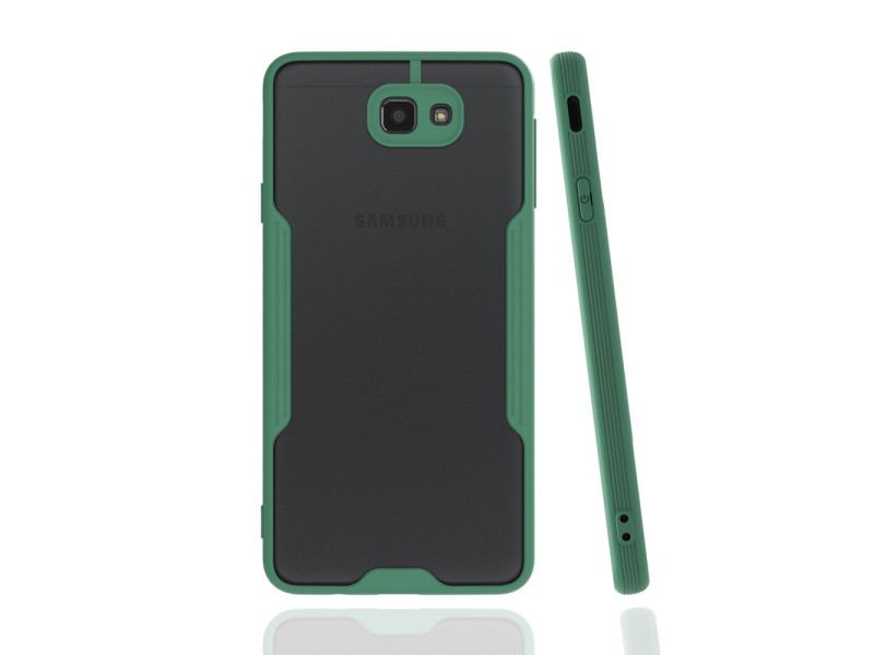 Newface Samsung Galaxy J7 Prime Kılıf Platin Silikon - Yeşil