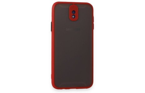 Newface Samsung Galaxy J7 Pro / J730 Kılıf Montreal Silikon Kapak - Kırmızı