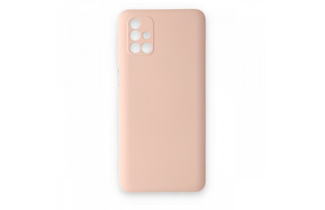 Newface Samsung Galaxy M31S Kılıf Nano içi Kadife Silikon - Pudra