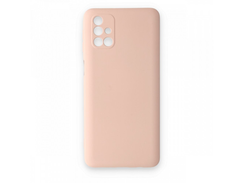 Newface Samsung Galaxy M31S Kılıf Nano içi Kadife Silikon - Pudra