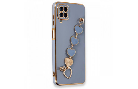 Newface Samsung Galaxy M32 Kılıf Esila Silikon - Gri