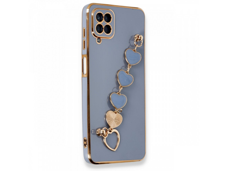 Newface Samsung Galaxy M32 Kılıf Esila Silikon - Gri