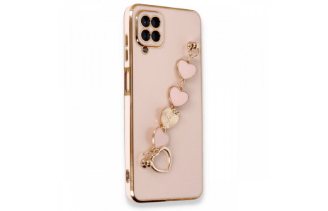 Newface Samsung Galaxy M32 Kılıf Esila Silikon - Pudra